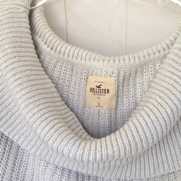 Hollister Off Shoulder Cowl Neck Fitted Sweater Large - Picture 4 of 6
